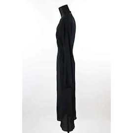 Longchamp-Vestido de seda-Negro