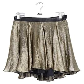 Saint Laurent-Gold mini skirt-Golden