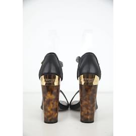 Versace-Leather Heels-Black