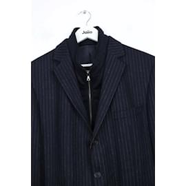Karl Lagerfeld-Jaqueta de lã-Azul marinho