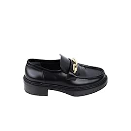Louis Vuitton-Leather loafers-Black