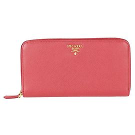 Prada Geldbörse aus Leder Rot