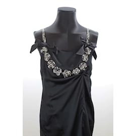 Chanel-Vestido de seda-Preto