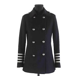 Barbour Wollmantel Schwarz