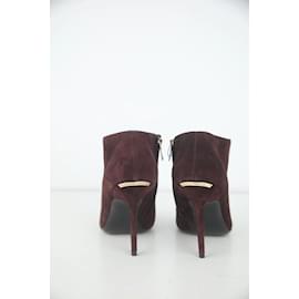 Burberry-Suede heels-Dark red
