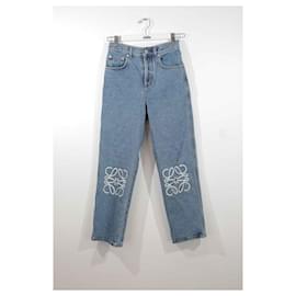 Loewe-Straight cotton jeans-Blue