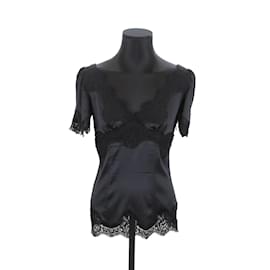 Dolce & Gabbana-Camiseta de seda-Preto