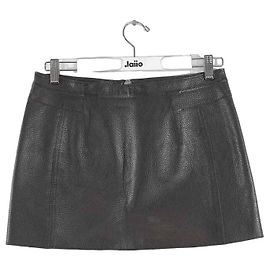 Alexander Wang mini saia de couro Preto