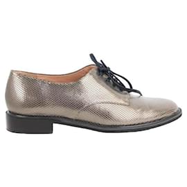 Robert Clergerie-Chaussures à lacets en cuir-Doré