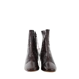 Rouje Leather boots Dark red