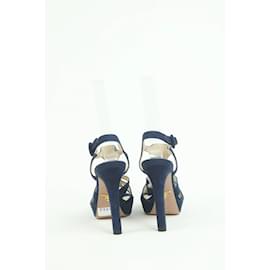 Prada-Leather Heels-Blue
