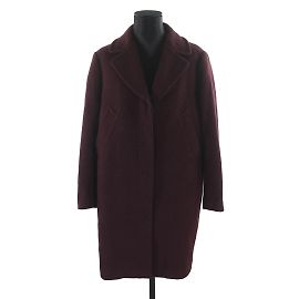 See by Chloé Mid length coat in wool Dark red