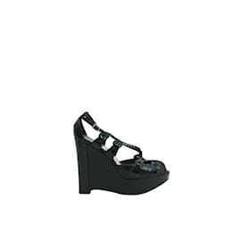 Dior-Sapatos de sandália de couro-Preto