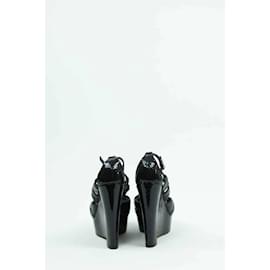 Dior-Zapatos sandalias de cuero.-Negro