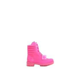Jimmy Choo-Leather Lace-up Boots-Pink