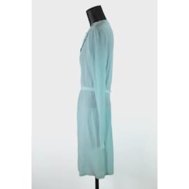 Maison Martin Margiela-Silk dress-Turquoise