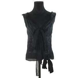 Jean Paul Gaultier Seidentop Schwarz