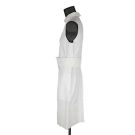 Céline-vestido de algodão-Branco