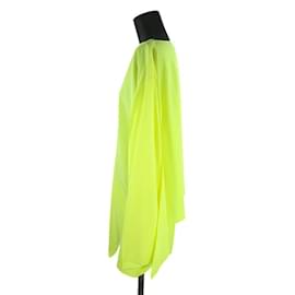 Balenciaga-Silk wrap blouse-Yellow