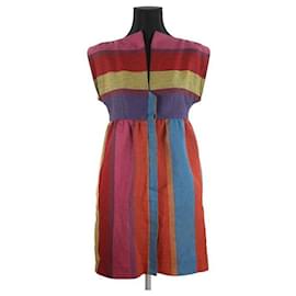 Balenciaga-vestido de algodón-Multicolor