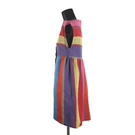 Balenciaga-vestido de algodón-Multicolor