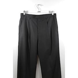 Prada-Straight wool pants-Black
