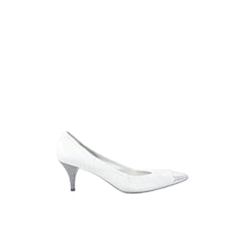 Prada-Leather Heels-White