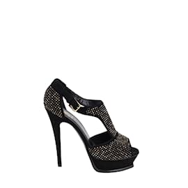 Yves Saint Laurent-Suede heels-Black