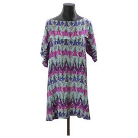 See by Chloé Vestido de seda Multicor