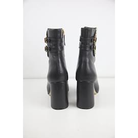 Tory Burch-Boots en cuir-Noir