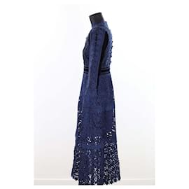 Roseanna-Vestido com renda-Azul marinho