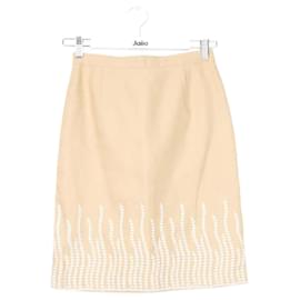 Balmain-Linen skirt-Beige