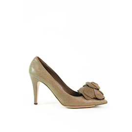 Valentino-Leather pumps-Brown