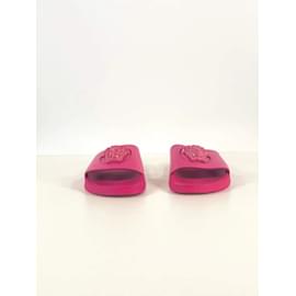 Versace-Zapatos sandalias de cuero.-Rosa