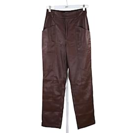 Autre Marque-Leather pants-Brown