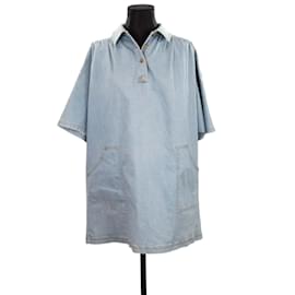 Manoush-Robe en coton-Bleu