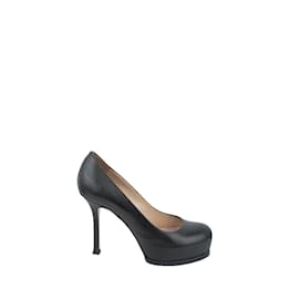 Saint Laurent-Leather Heels-Black