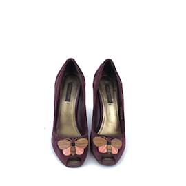 Louis Vuitton-Suede heels-Purple