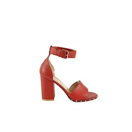 Valentino-Sandals - slight tear on the left leather heel-Red