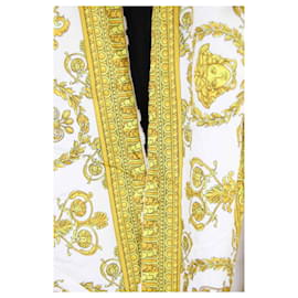 Versace-Adoro toalha de banho de algodão barroco-Branco