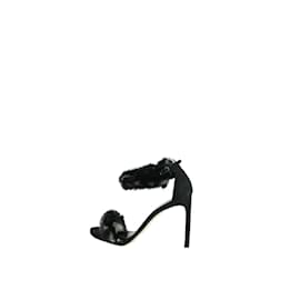 Stuart Weitzman-sandálias de salto de couro-Preto