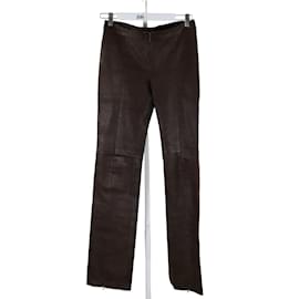 Plein Sud Leather pants Brown