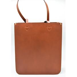 Autre Marque-Leather Handbag-Brown