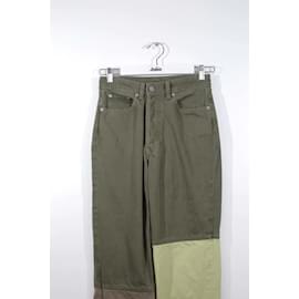 Ganni-Baumwolljeans-Khaki