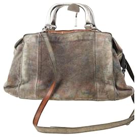 Autre Marque Sac à main en daim Multicolore