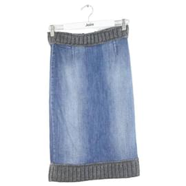 Dolce & Gabbana-falda de algodón-Azul