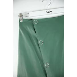 Yves Salomon-Leather skirt-Green