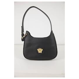 Versace-La Medusa leather handbag-Black