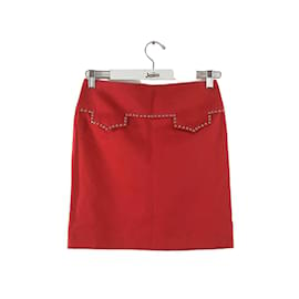 Chloé-Mini-saia de algodão-Vermelho