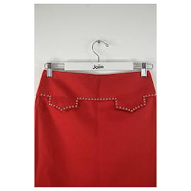 Chloé-Mini falda de algodón-Roja
